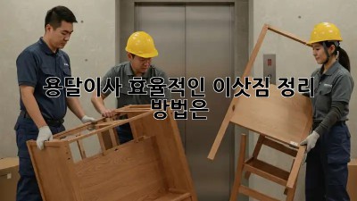 용달이사, 효율적인 이삿짐 정리 방법은?